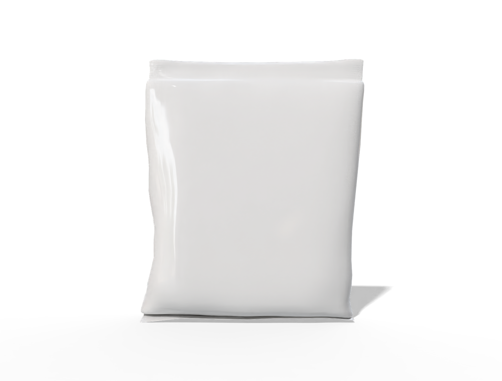 19 × 7 × 23 back-seal food pouch — Glossy plastic