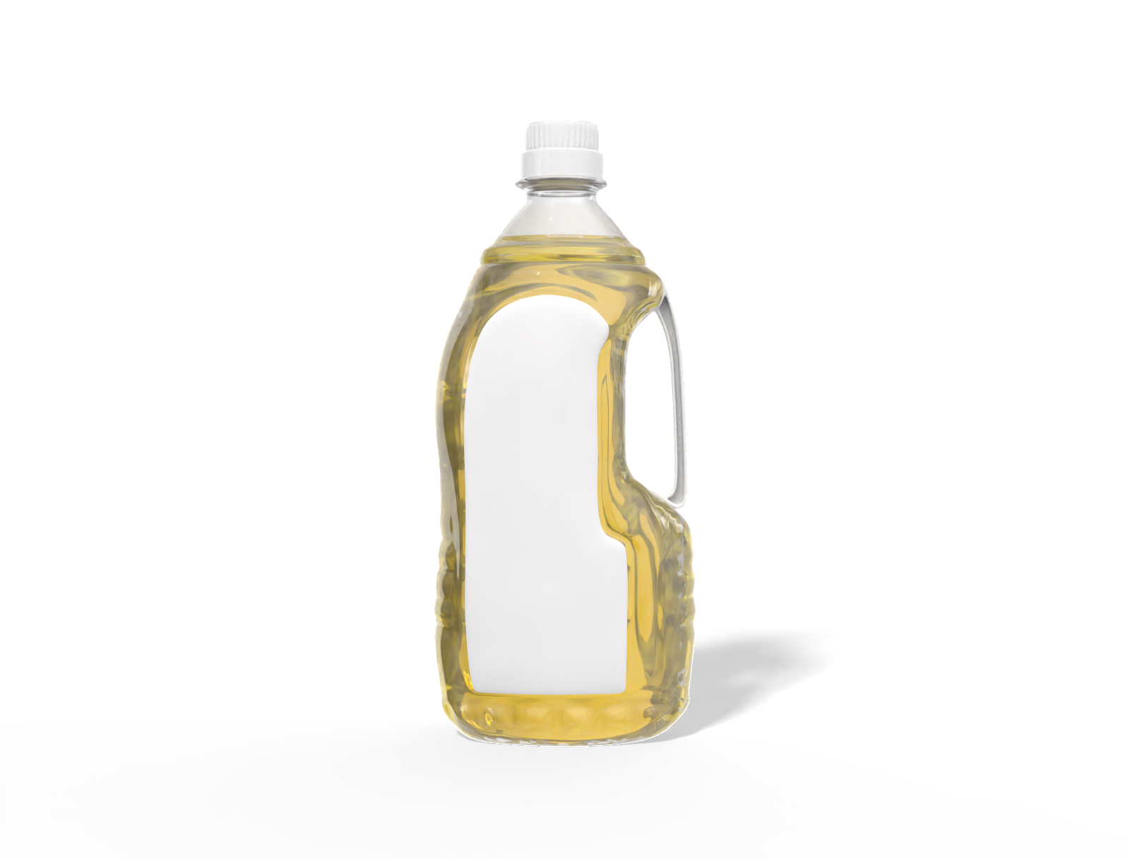2500ml oil bottle — Clear glossy plastic