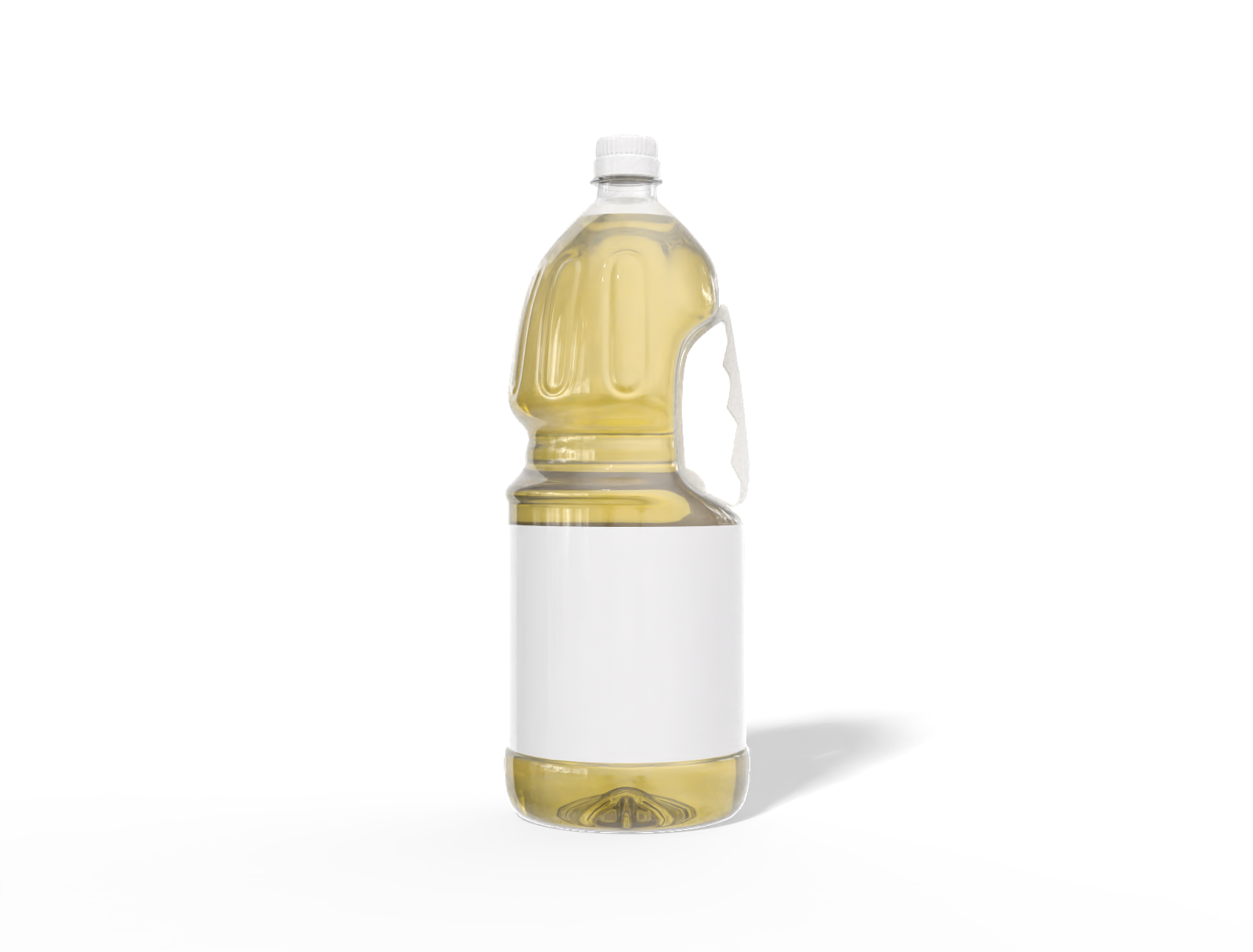 900ml oil bottle — Clear glossy plastic
