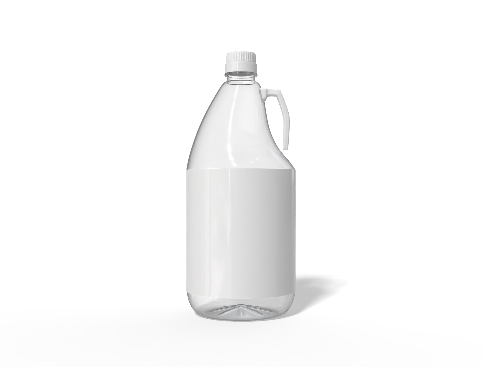 2500ml oil jerrycan bottle — Clear glossy plastic