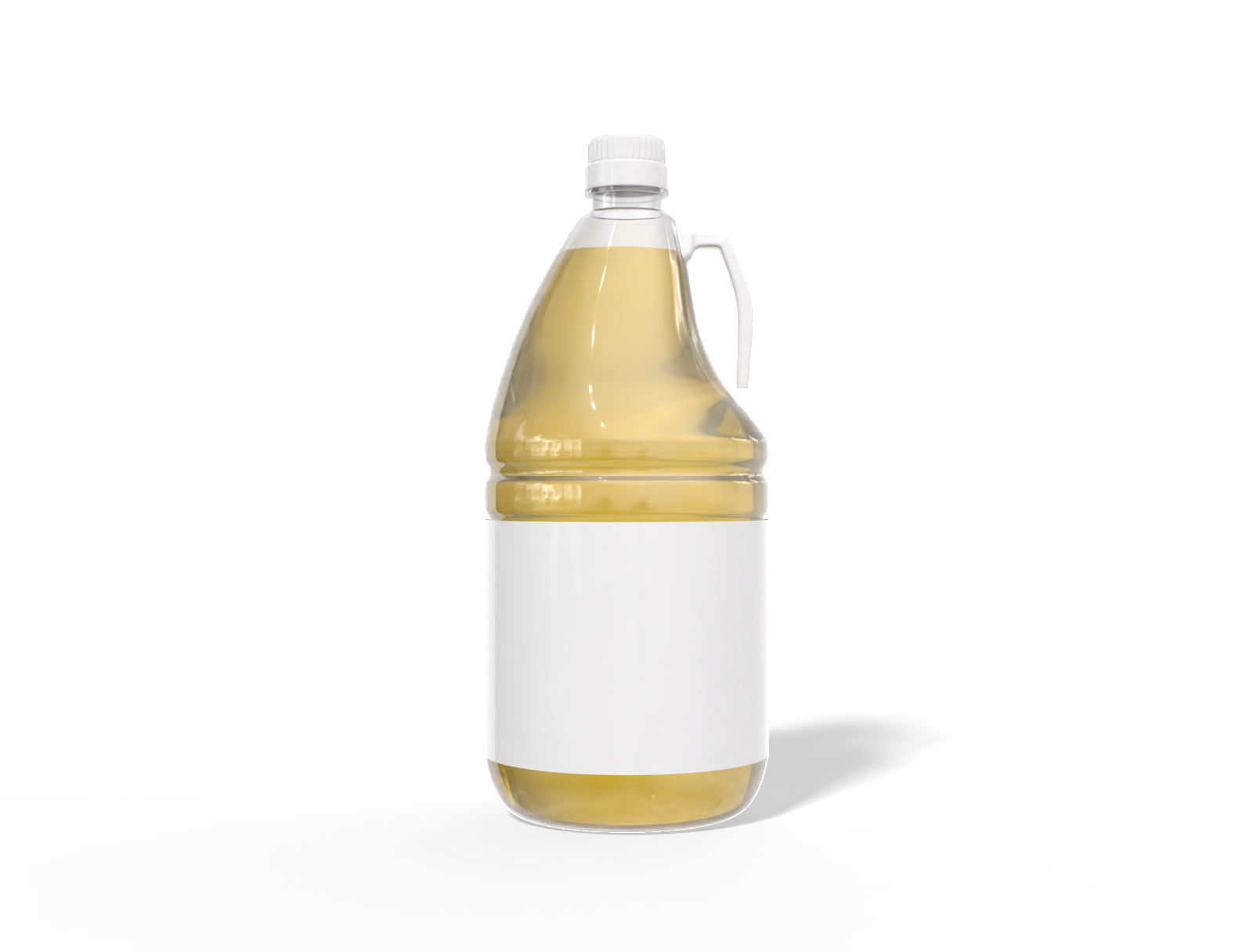 1800ml oil bottle — Clear glossy plastic