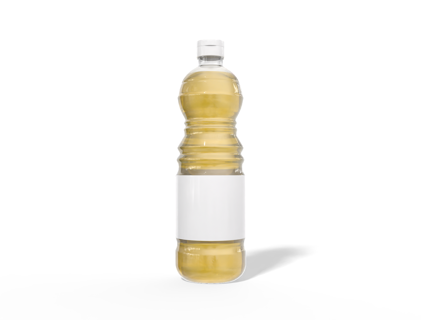 1L oil bottle — Clear glossy plastic