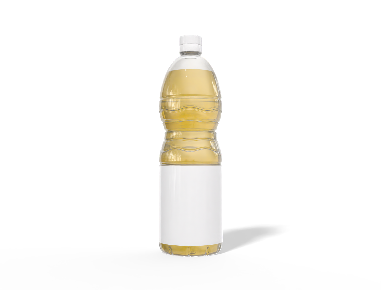 1L oil bottle — Clear glossy plastic