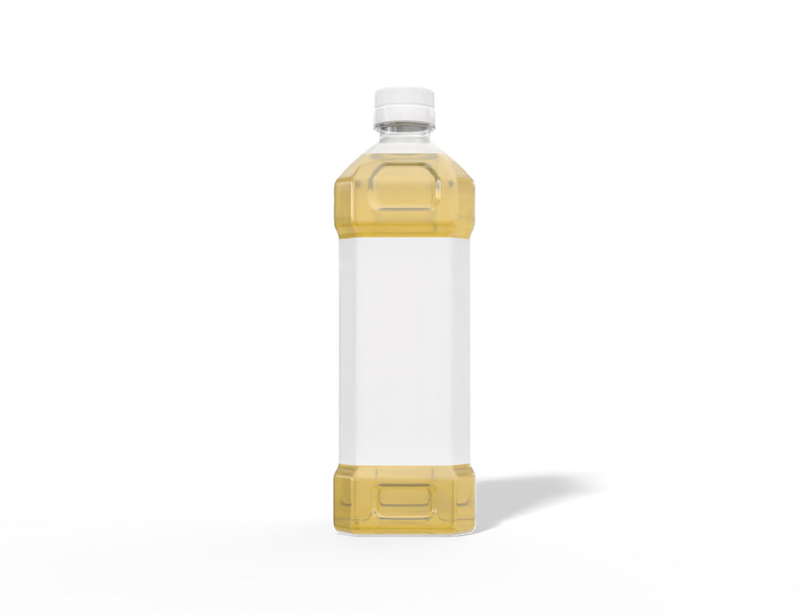 1L oil bottle packaging — Clear glossy plastic