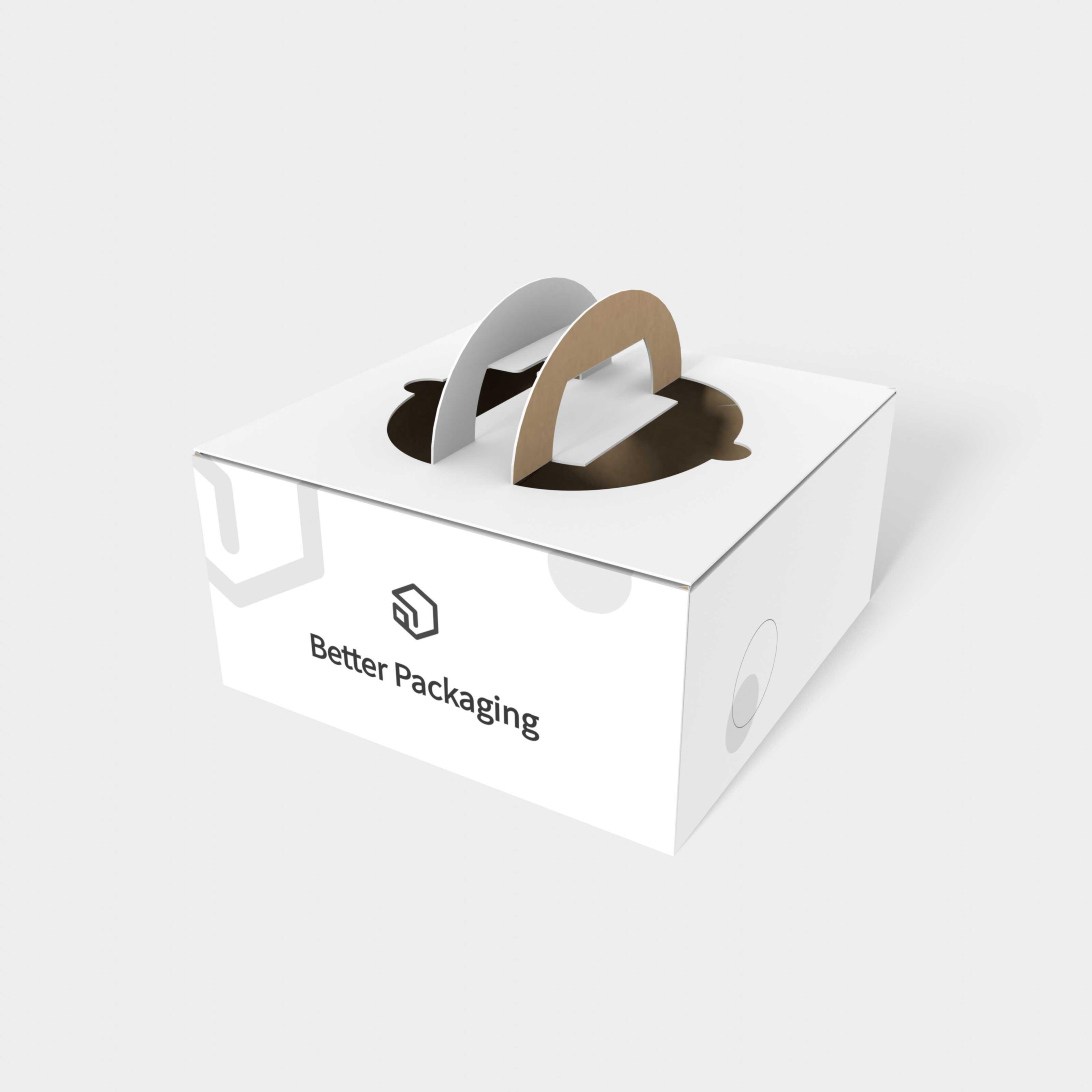 Tuck end box variations angled portable — White paperboard