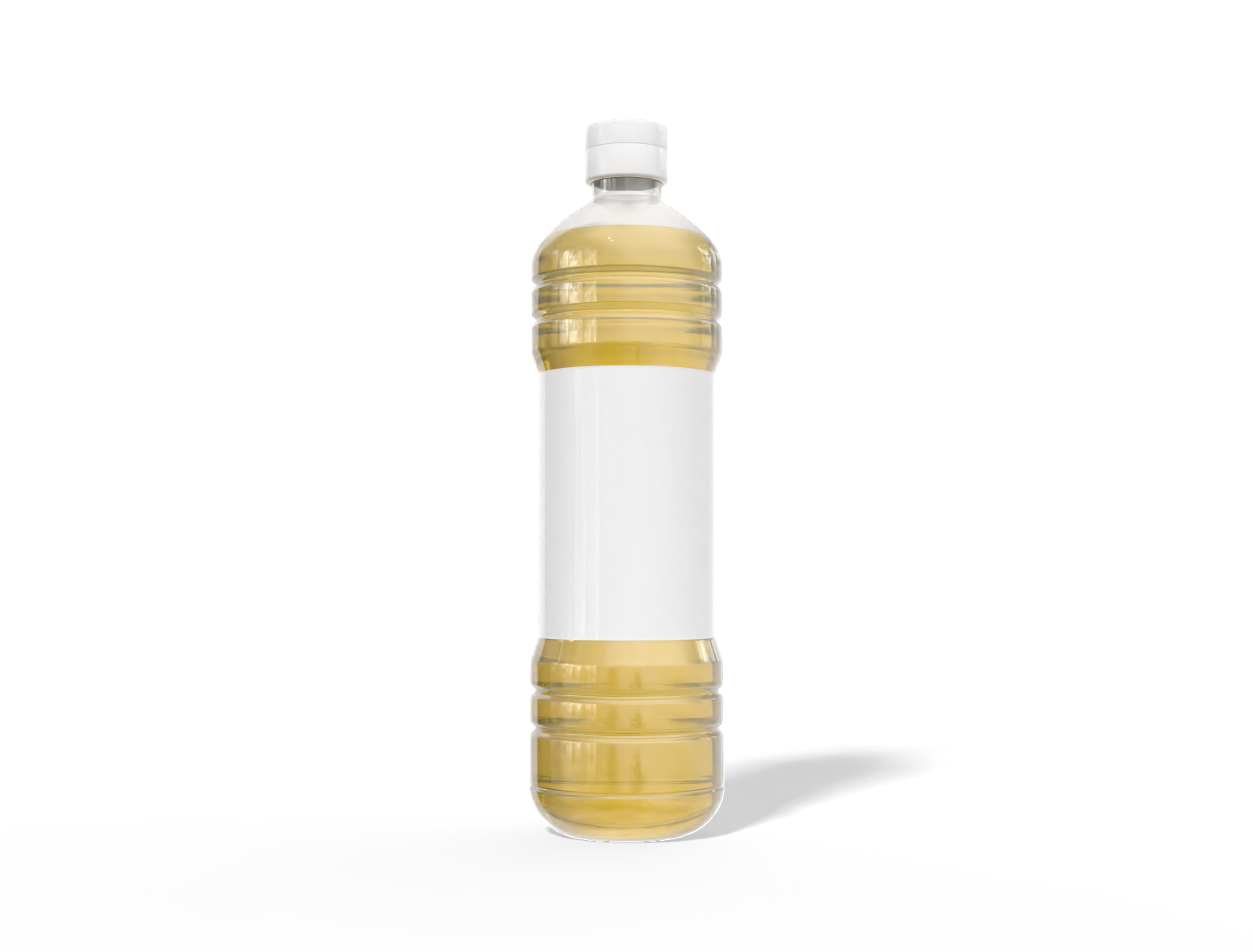 1L oil bottle — Clear glossy plastic