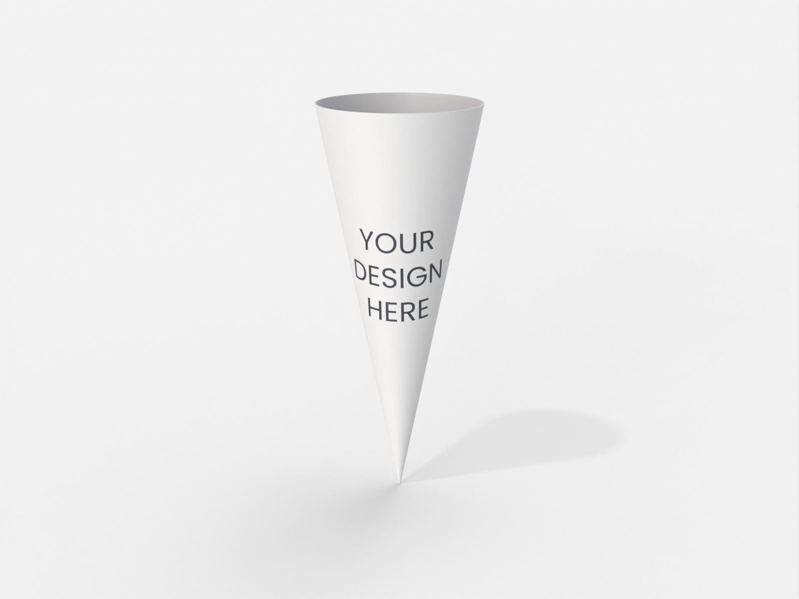 Ice cream cone — White paperboard