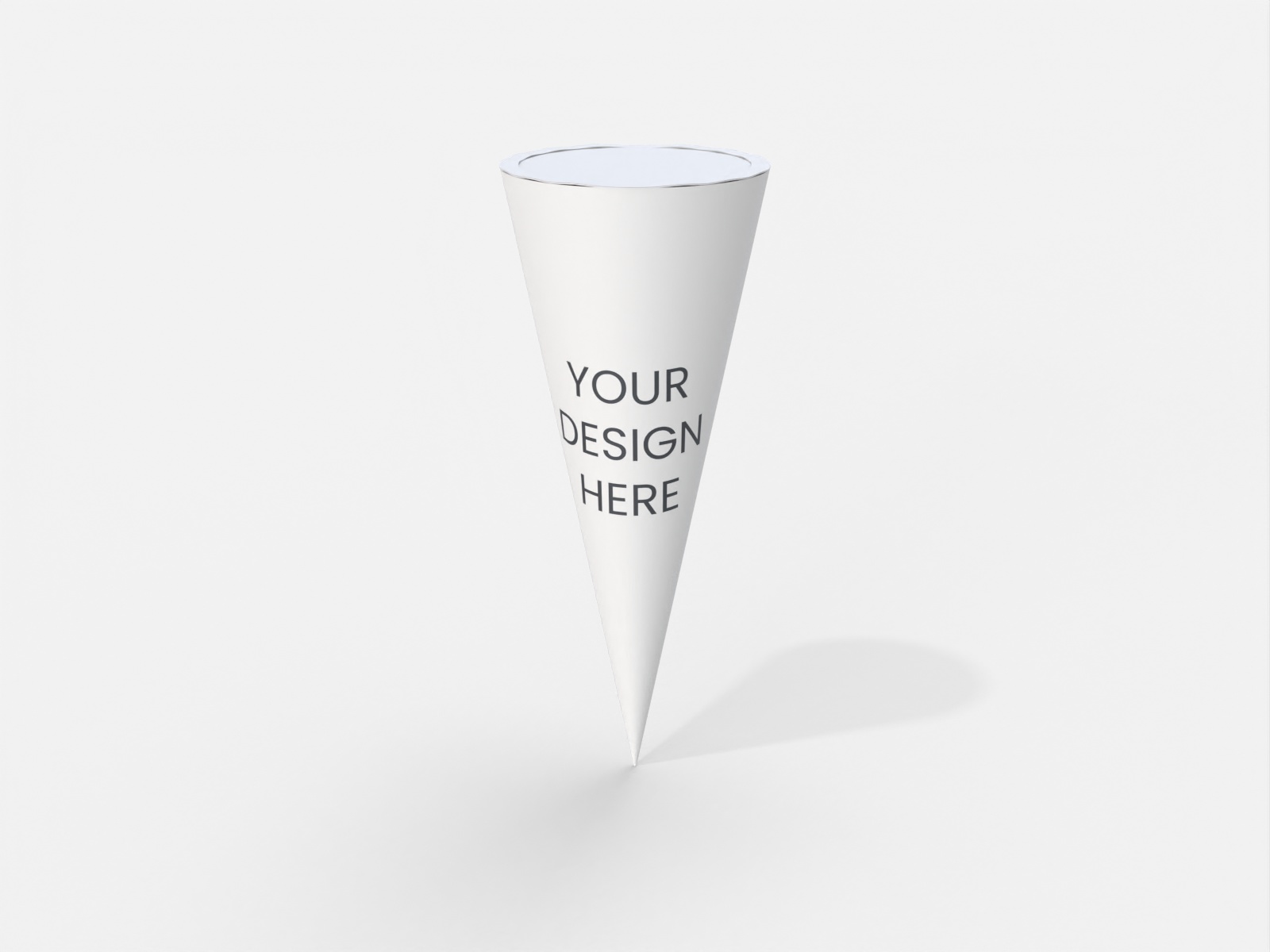Ice cream cone — White paperboard