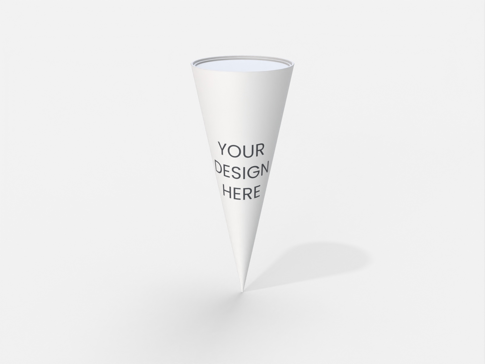 Ice cream cone — White paperboard