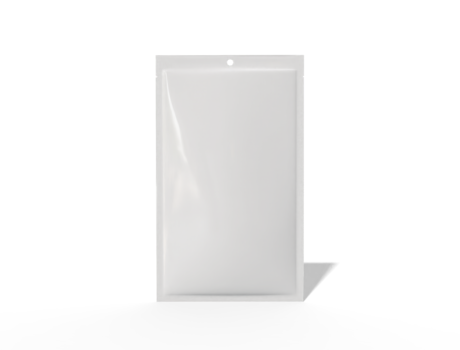 12 × 20 three-side seal snack pouch — Glossy plastic