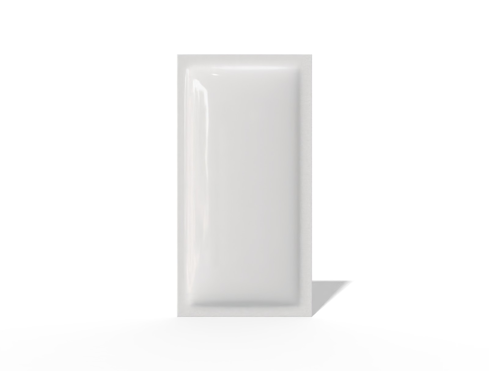 10 × 20 three-side seal medical sachet — Glossy plastic