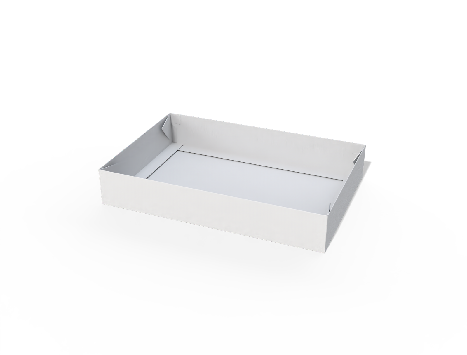 Hot dog tray box — White paperboard