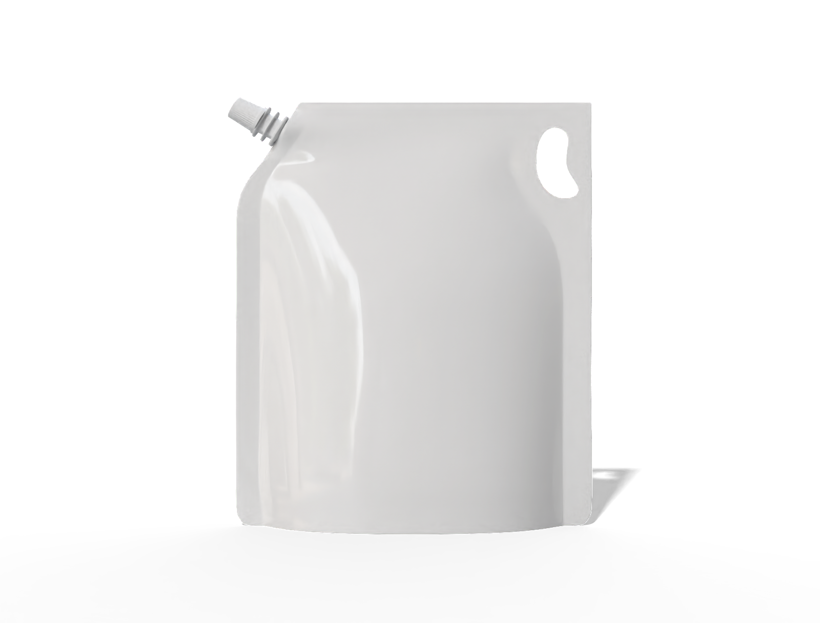 24 × 28 spout detergent pouch — Glossy plastic