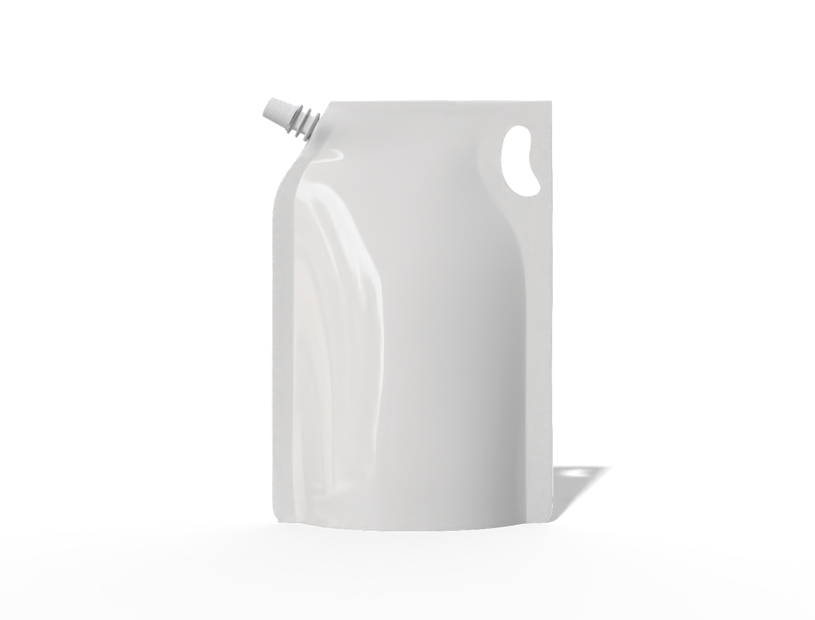 18 × 27 spout detergent pouch — Glossy plastic
