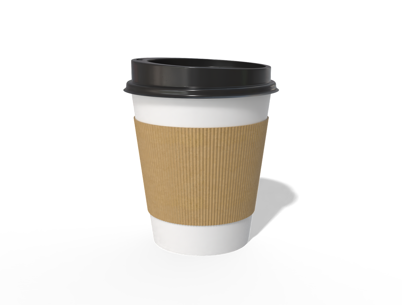 Paper coffee cup — White paperboard