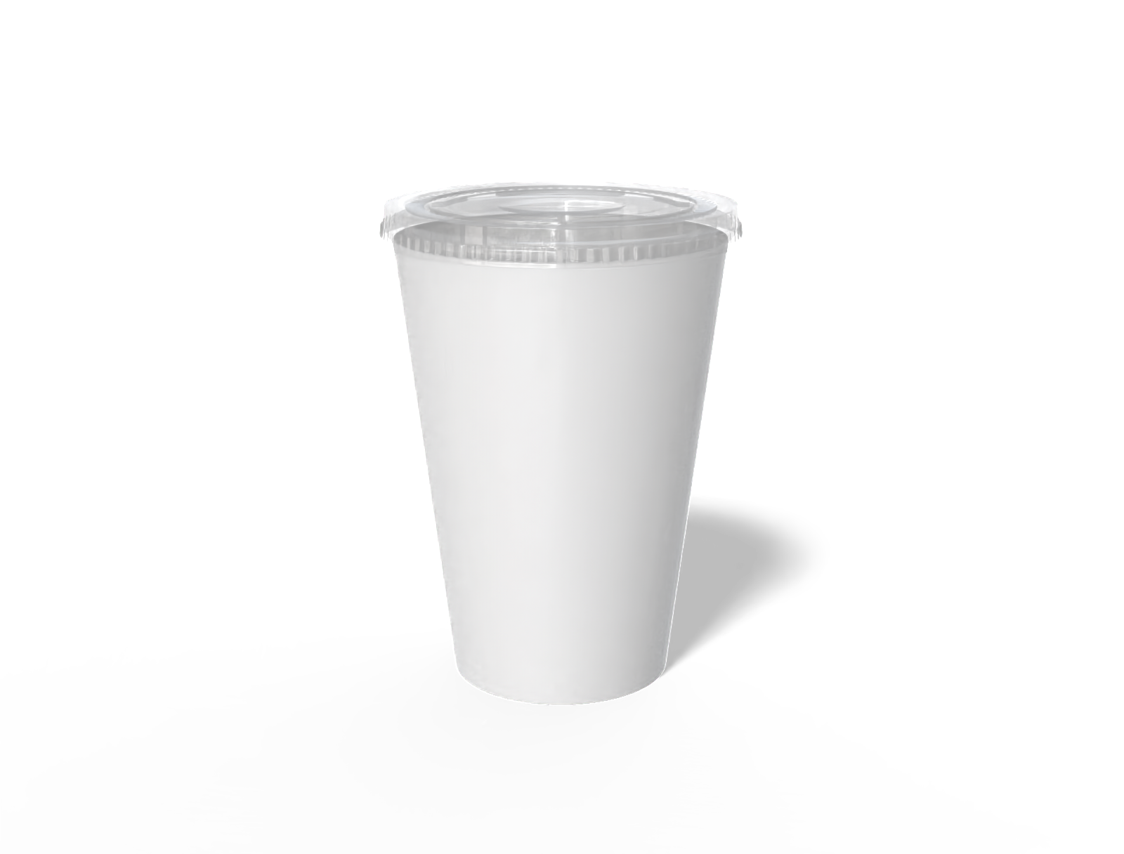 Plastic cup with lid — Clear glossy plastic