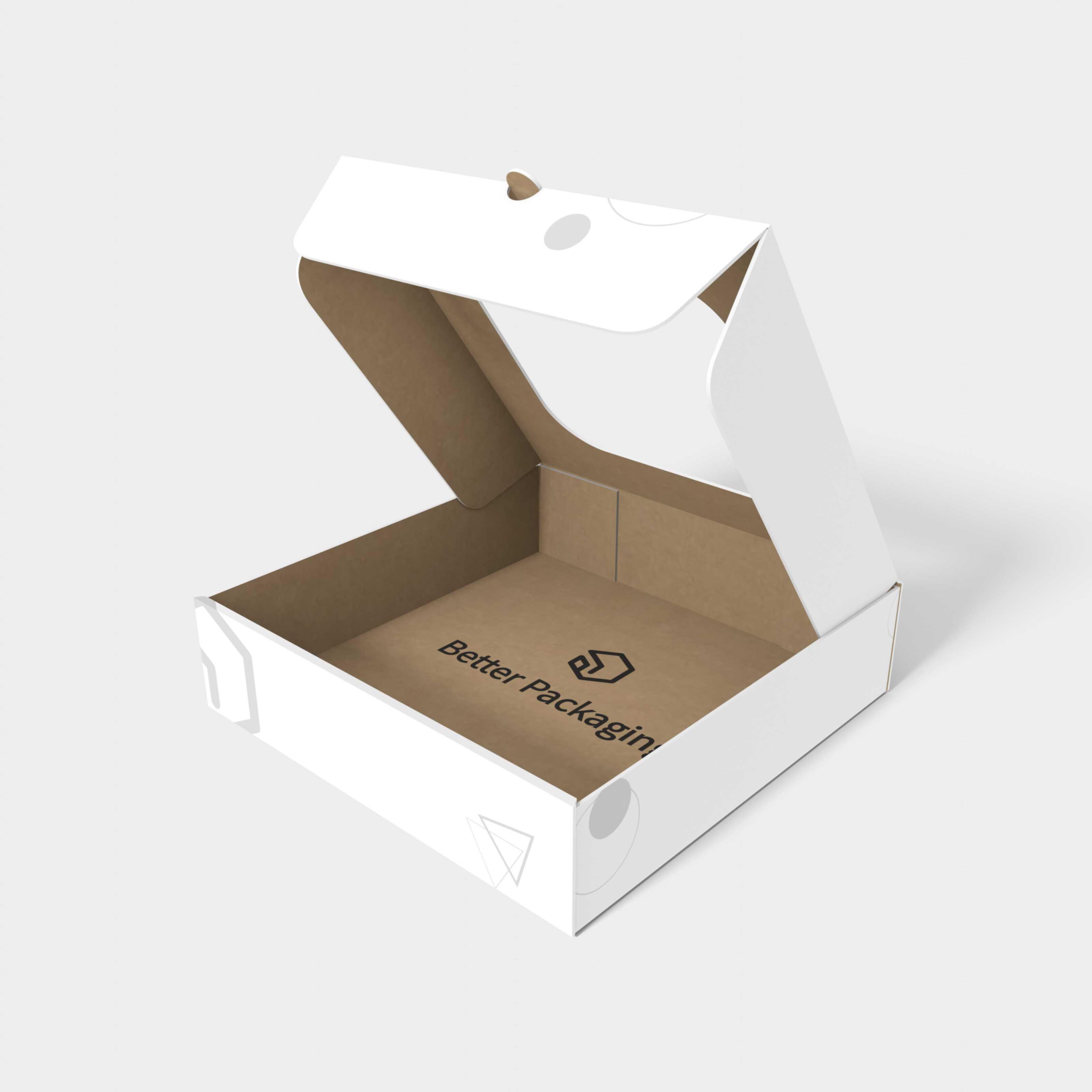 Cajas de pizza flip top con ventana Maqueta — Corrugated board