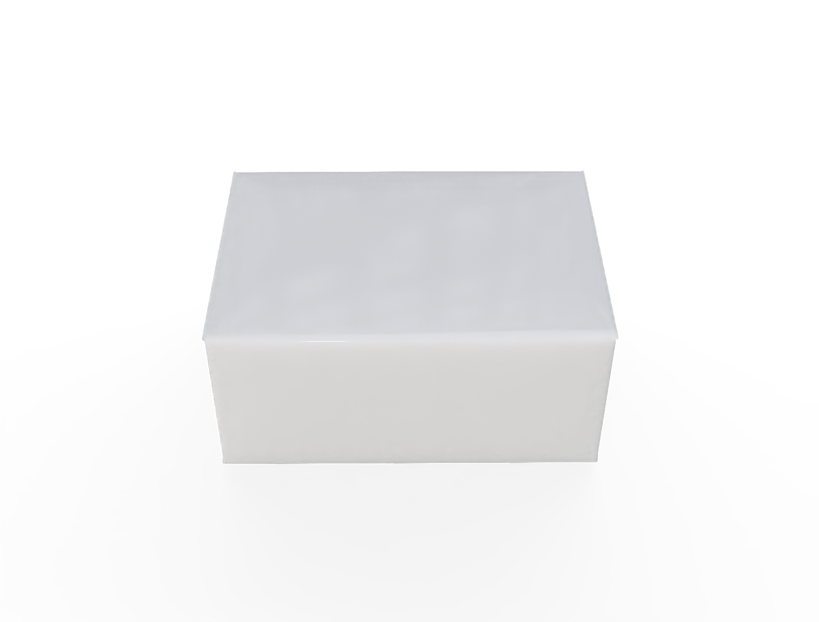14 × 10 × 7 square napskin tissue box — Glossy plastic