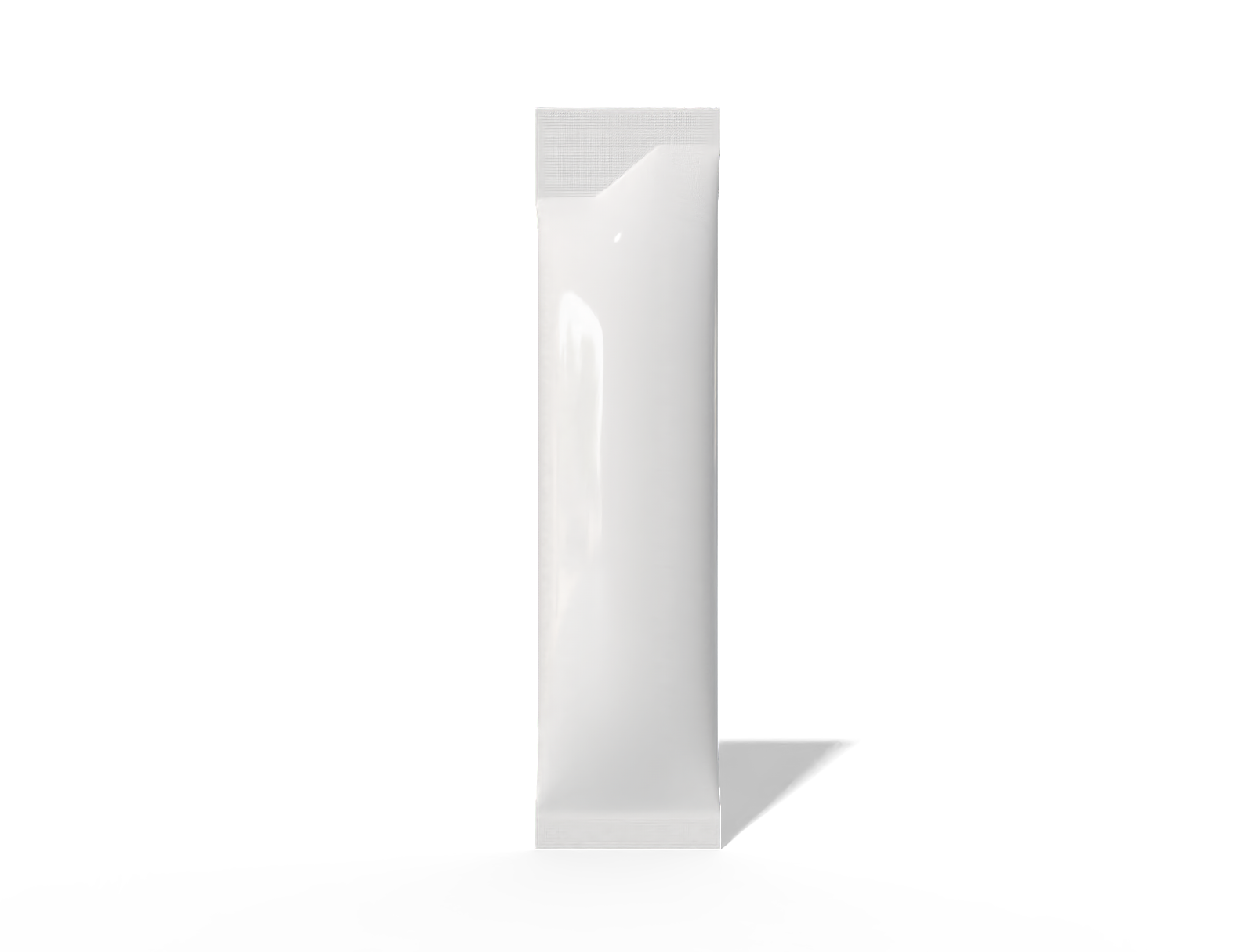 3 × 13 back-seal sugar sachet — Glossy plastic