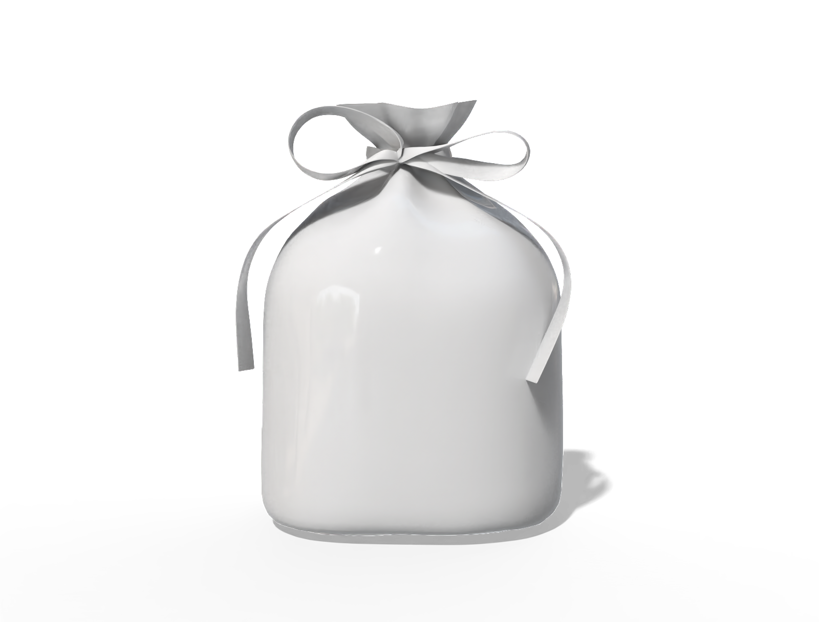 26 × 35 daily use plastic drawstring pouch — Glossy plastic