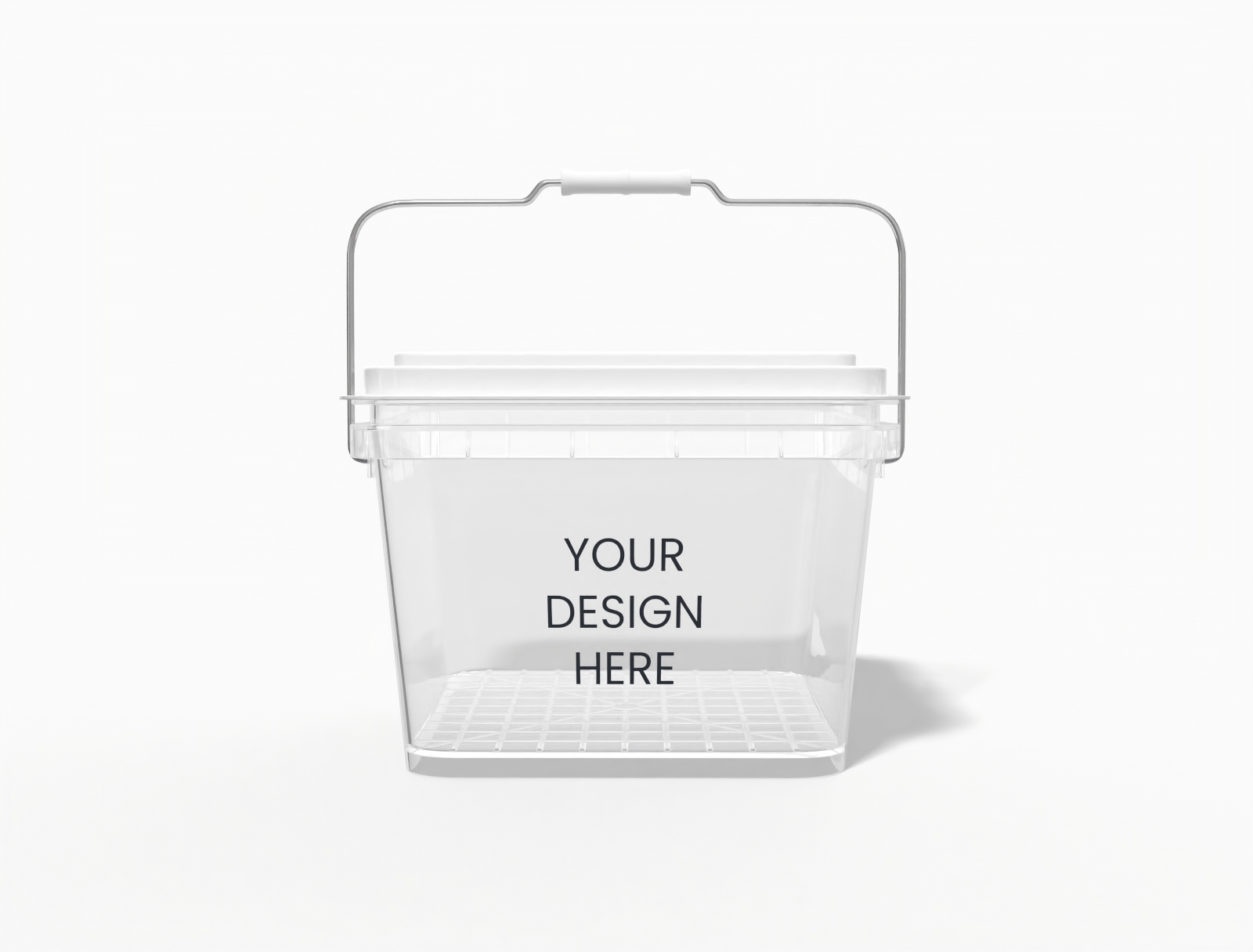 Plastic bucket — Clear glossy plastic