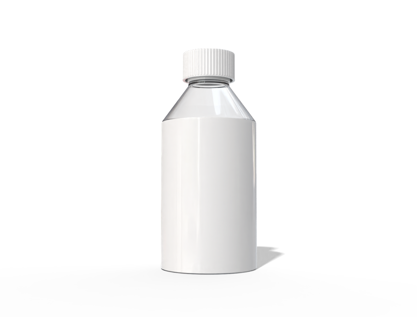 50 ml plastic shampoo bottle — Clear glossy plastic
