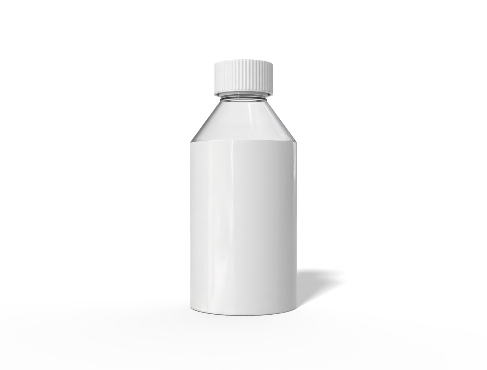 500 ml plastic shampoo bottle — Clear glossy plastic