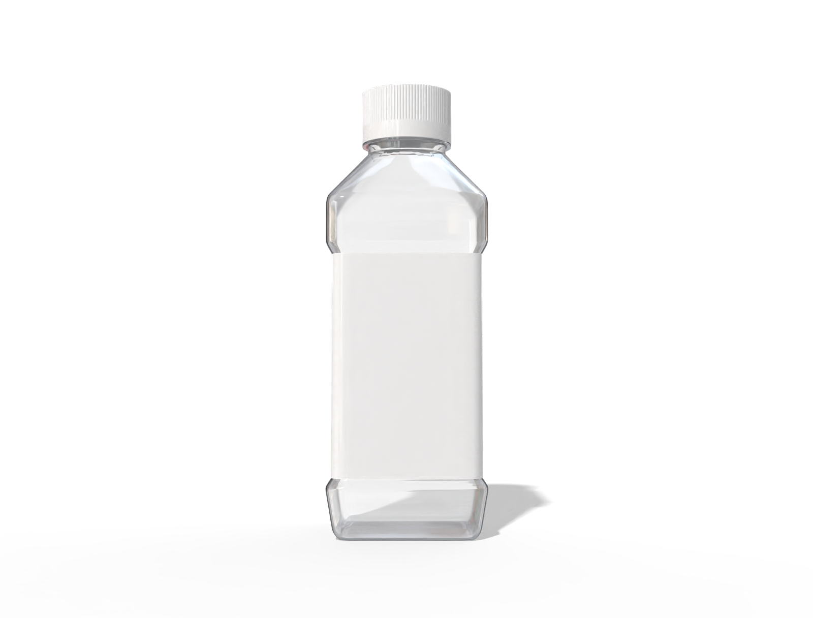 350 ml plastic water bottle — Clear glossy plastic