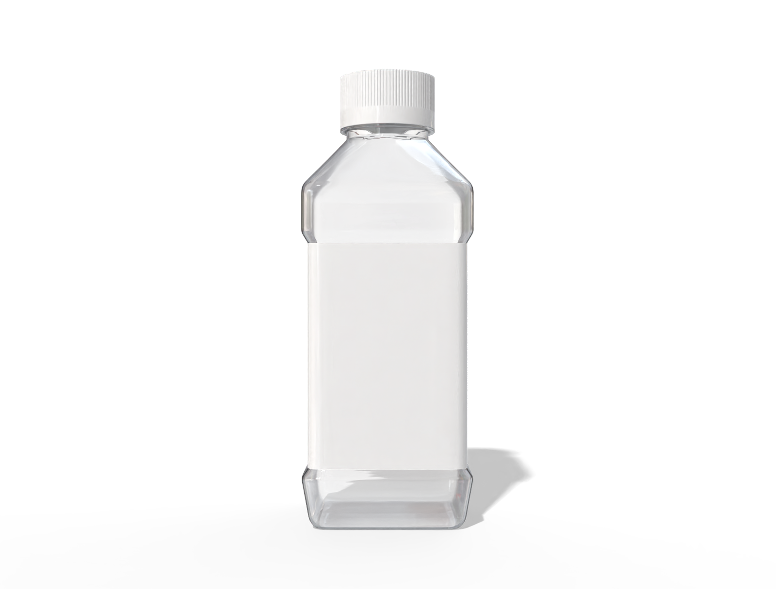 200 ml plastic water bottle — Clear glossy plastic