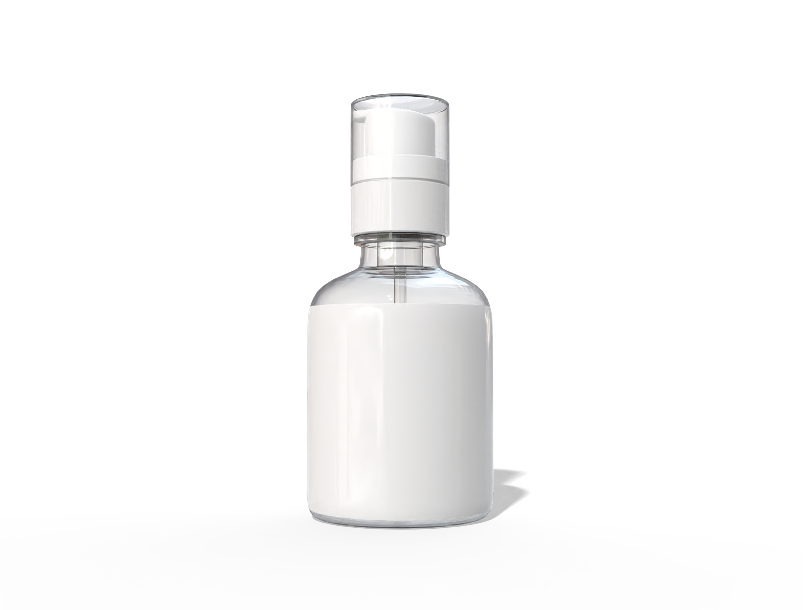 150 ml plastic hair oil pump bottle — Clear glossy plastic