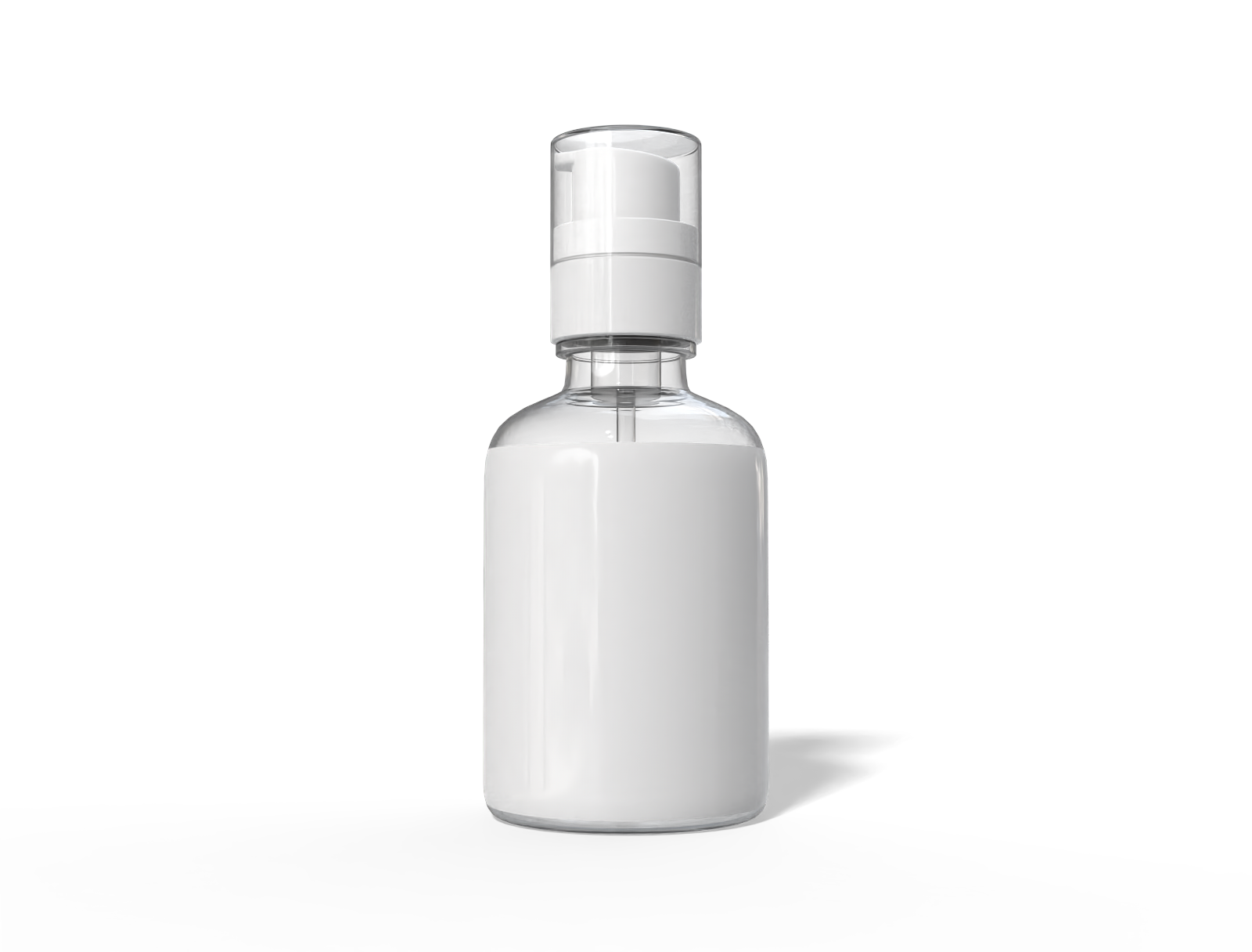 30 ml hair oil pump bottle — Clear glossy plastic