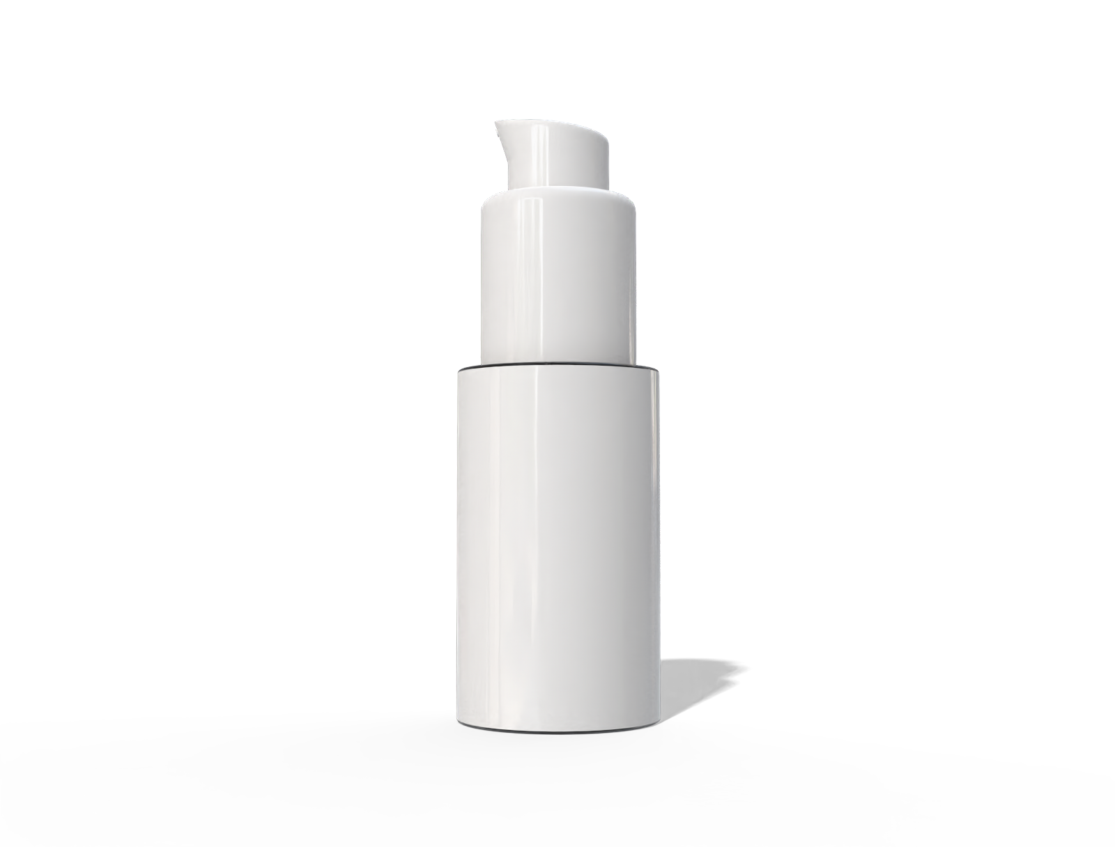 30 ml plastic serum pump bottle — Clear glossy plastic