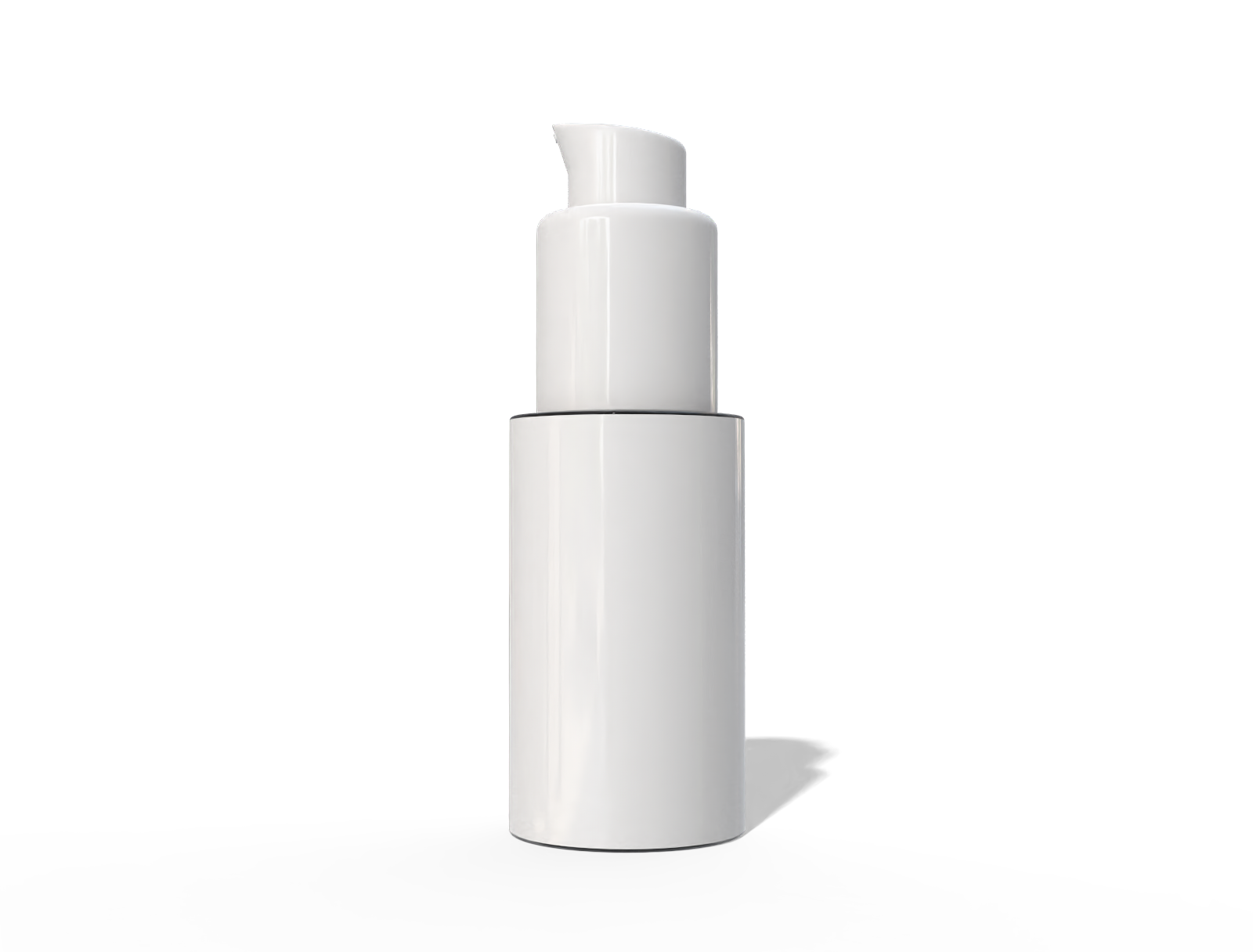50 ml plastic serum pump bottle — Clear glossy plastic