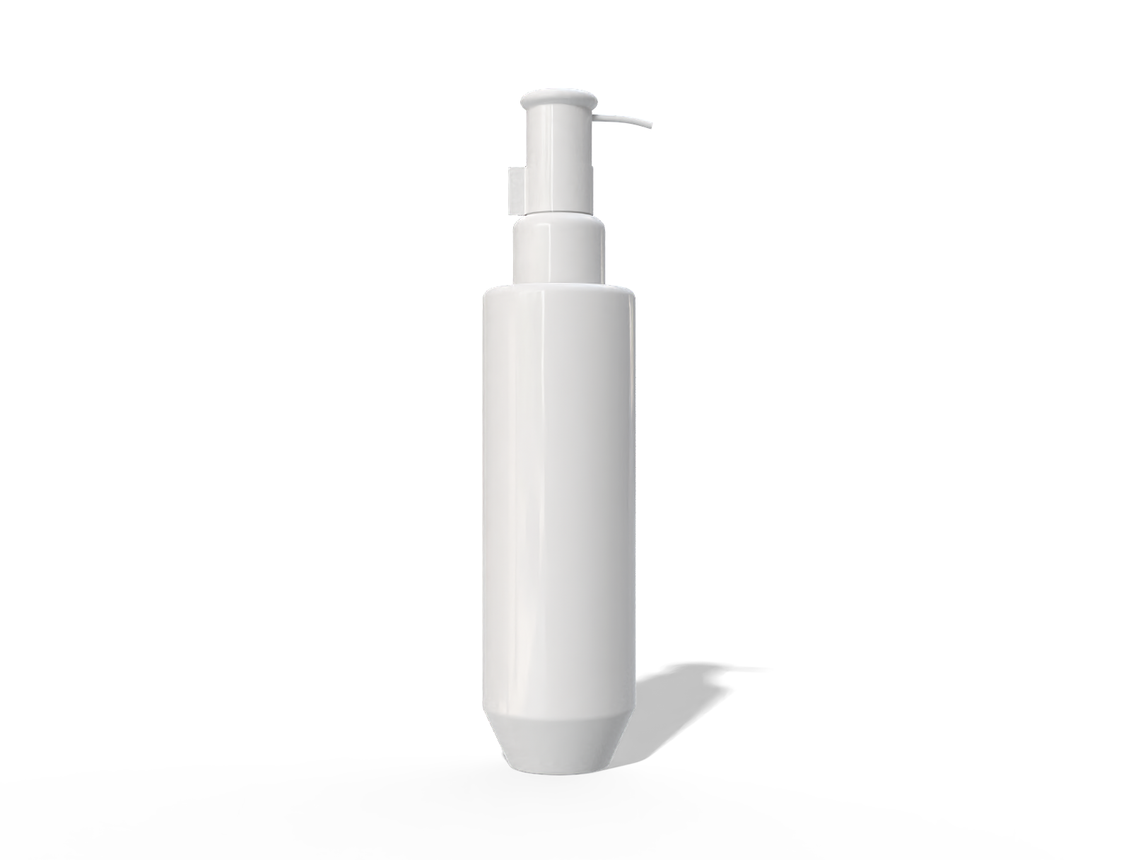 125 ml plastic shampoo pump bottle — Glossy plastic