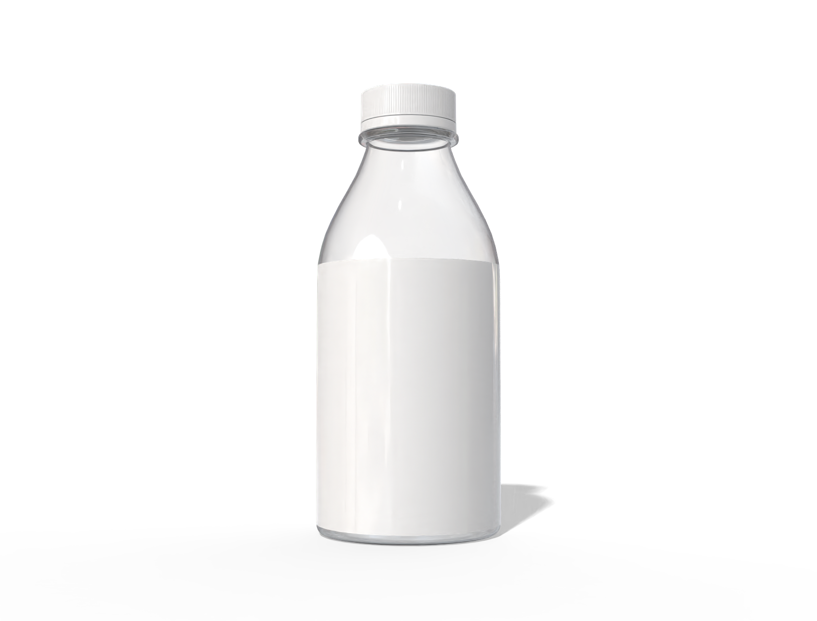 1000 ml plastic juice bottle — Clear glossy plastic