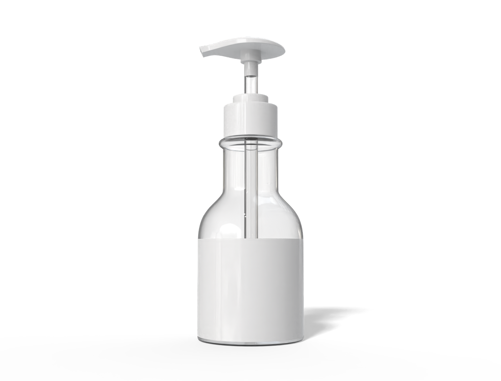 300 ml plastic shampoo pump bottle — Clear glossy plastic