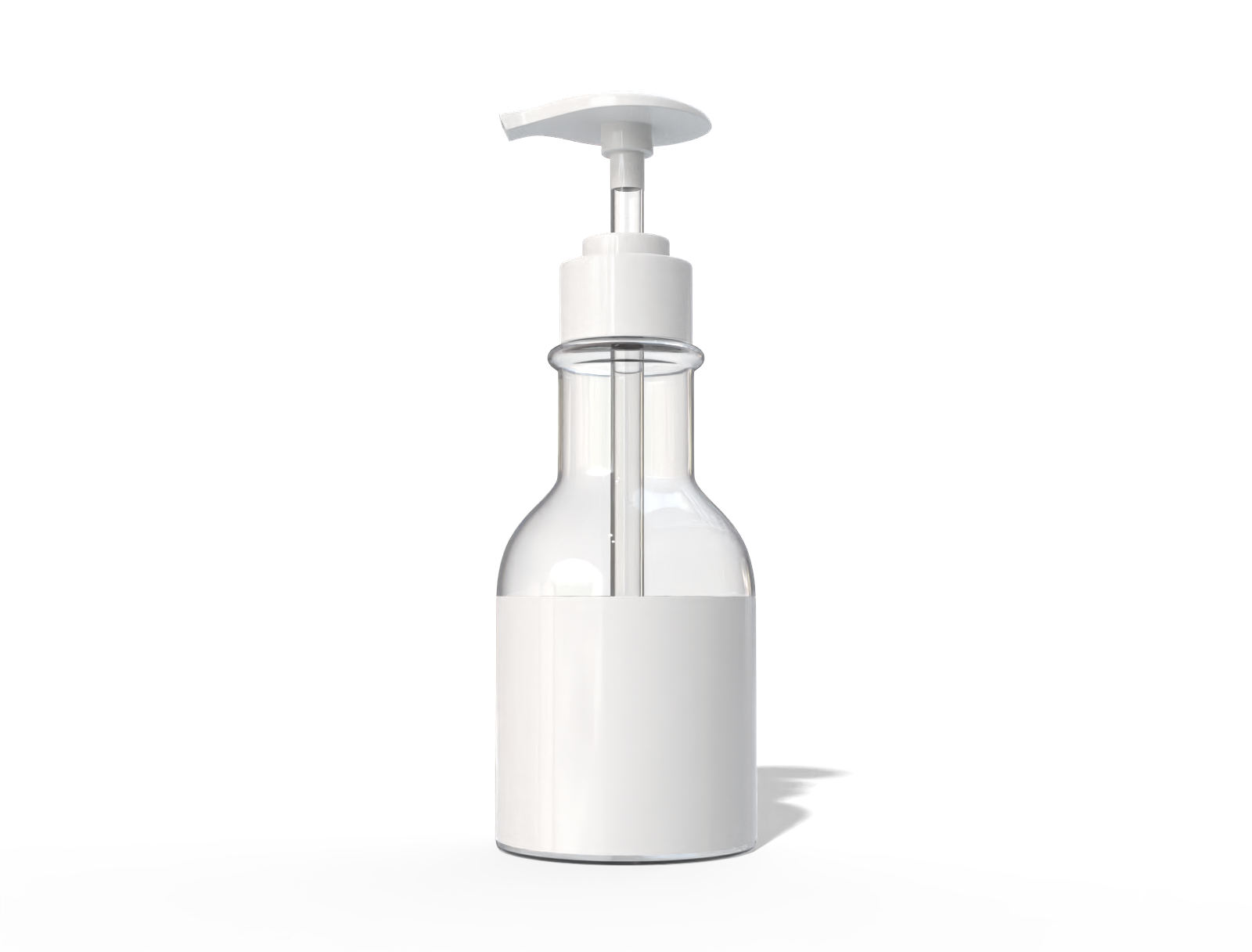 500 ml plastic shampoo pump bottle — Clear glossy plastic