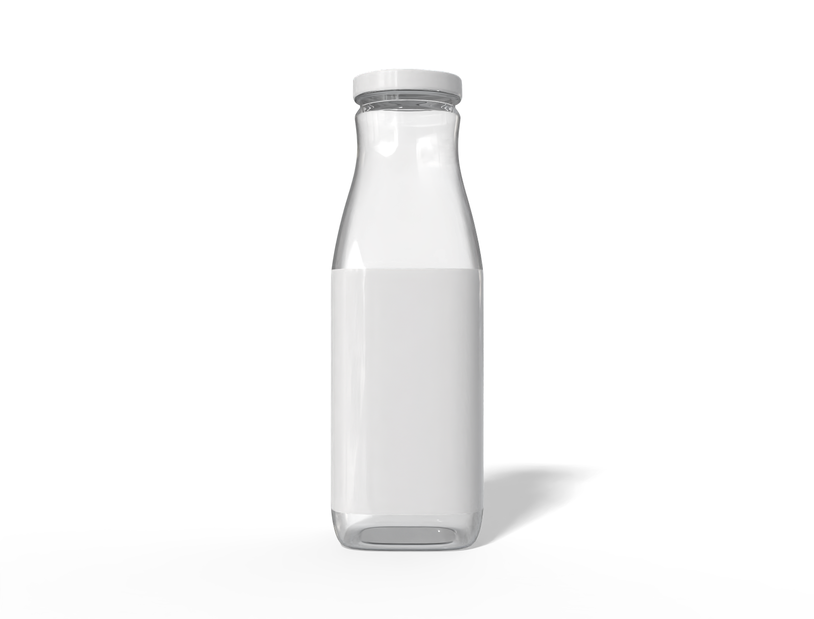 910 ml glass drink bottle — Glossy glass