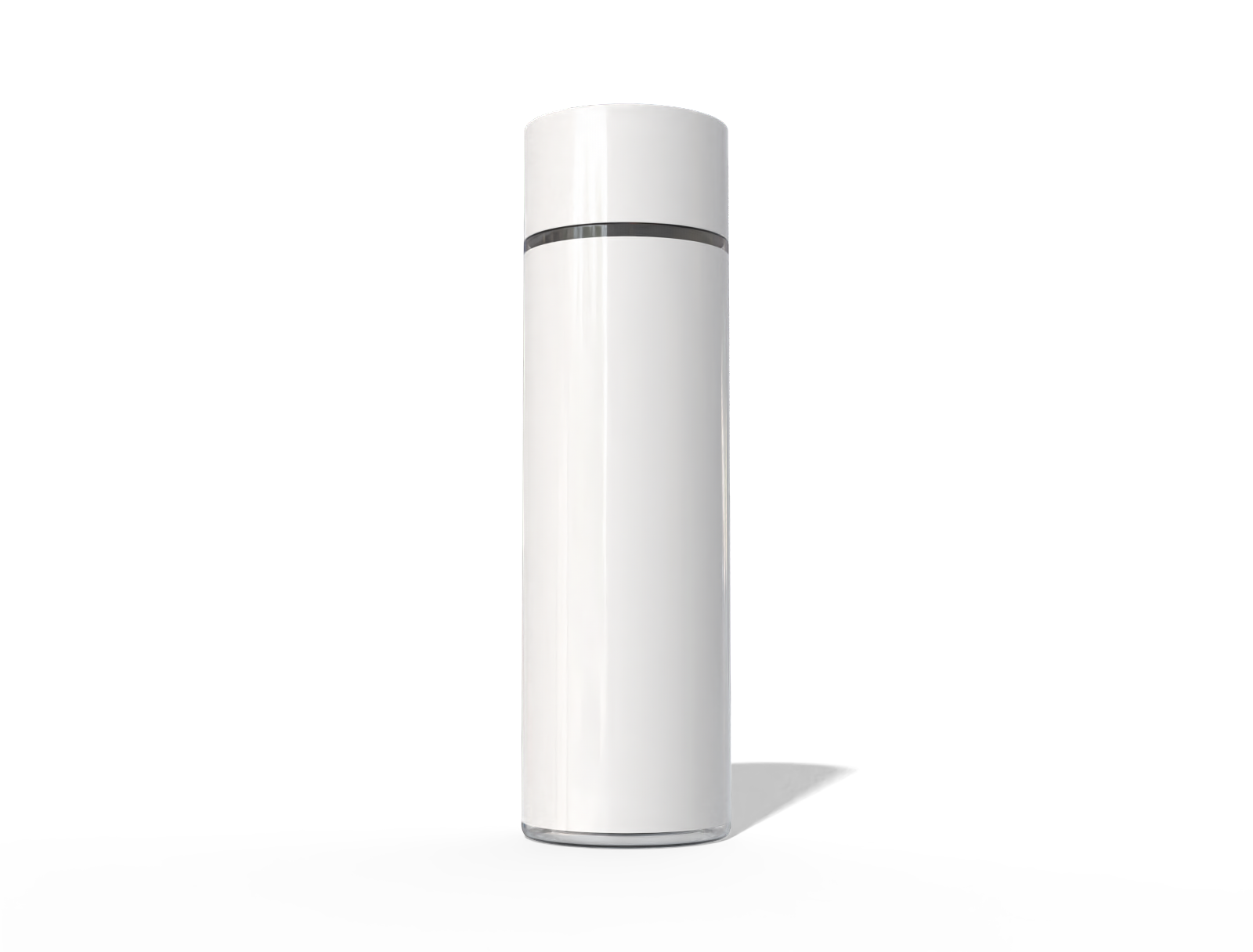 420 ml plastic water bottle — Clear glossy plastic