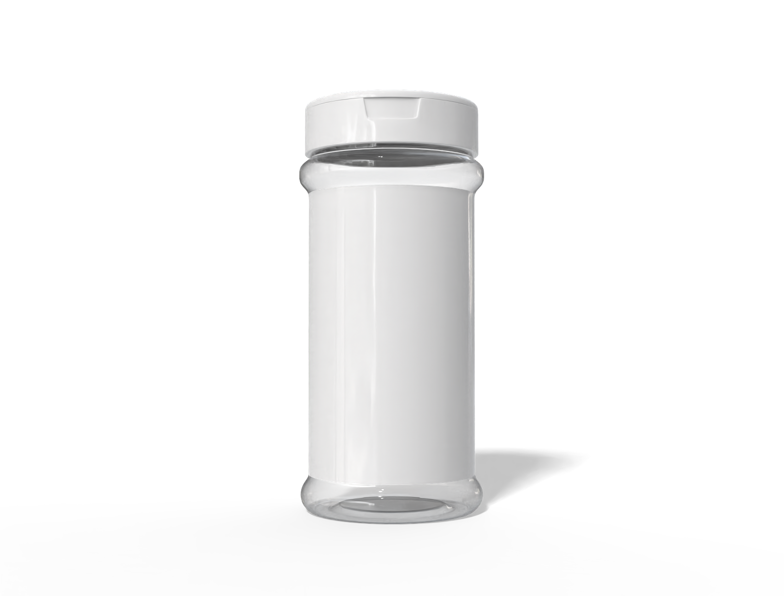 6 × 13 plastic spice bottle — Glossy glass