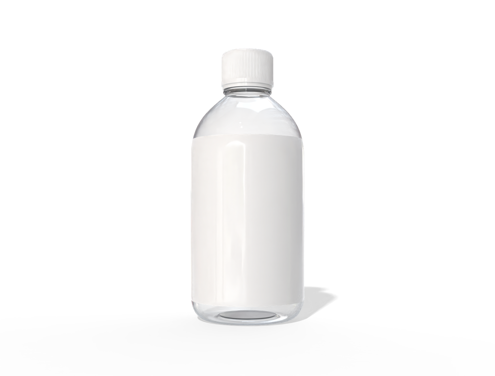 Plastic water bottle — Clear glossy plastic