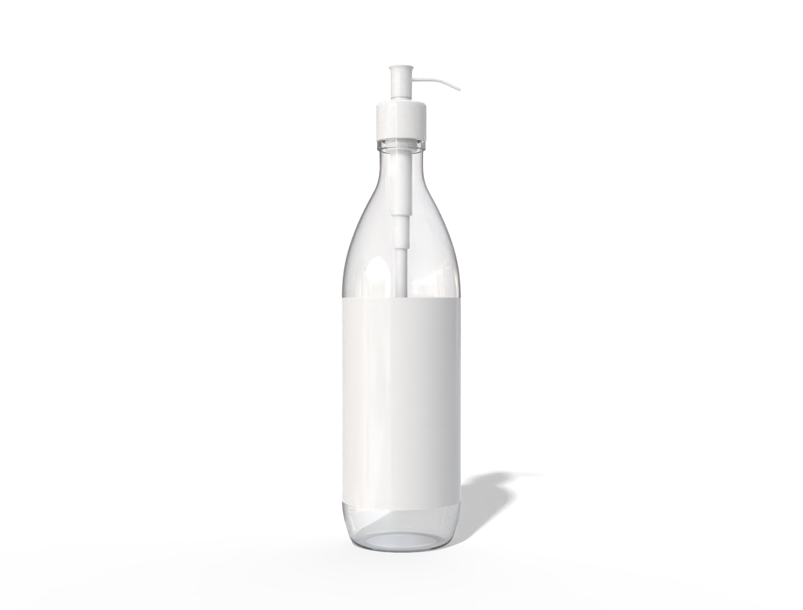 400 ml plastic shampoo pump bottle — Clear glossy plastic