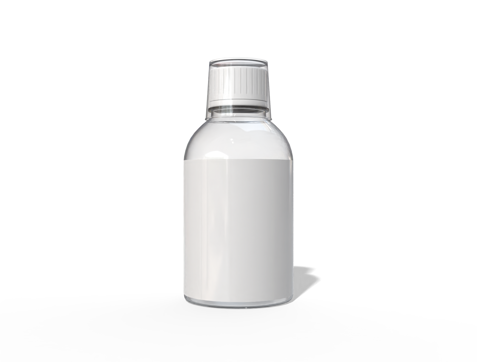 500 ml plastic mouthwash bottle — Clear glossy plastic