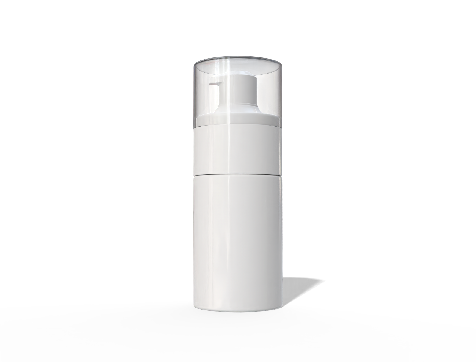 Plastic skincare pump bottle — Glossy plastic