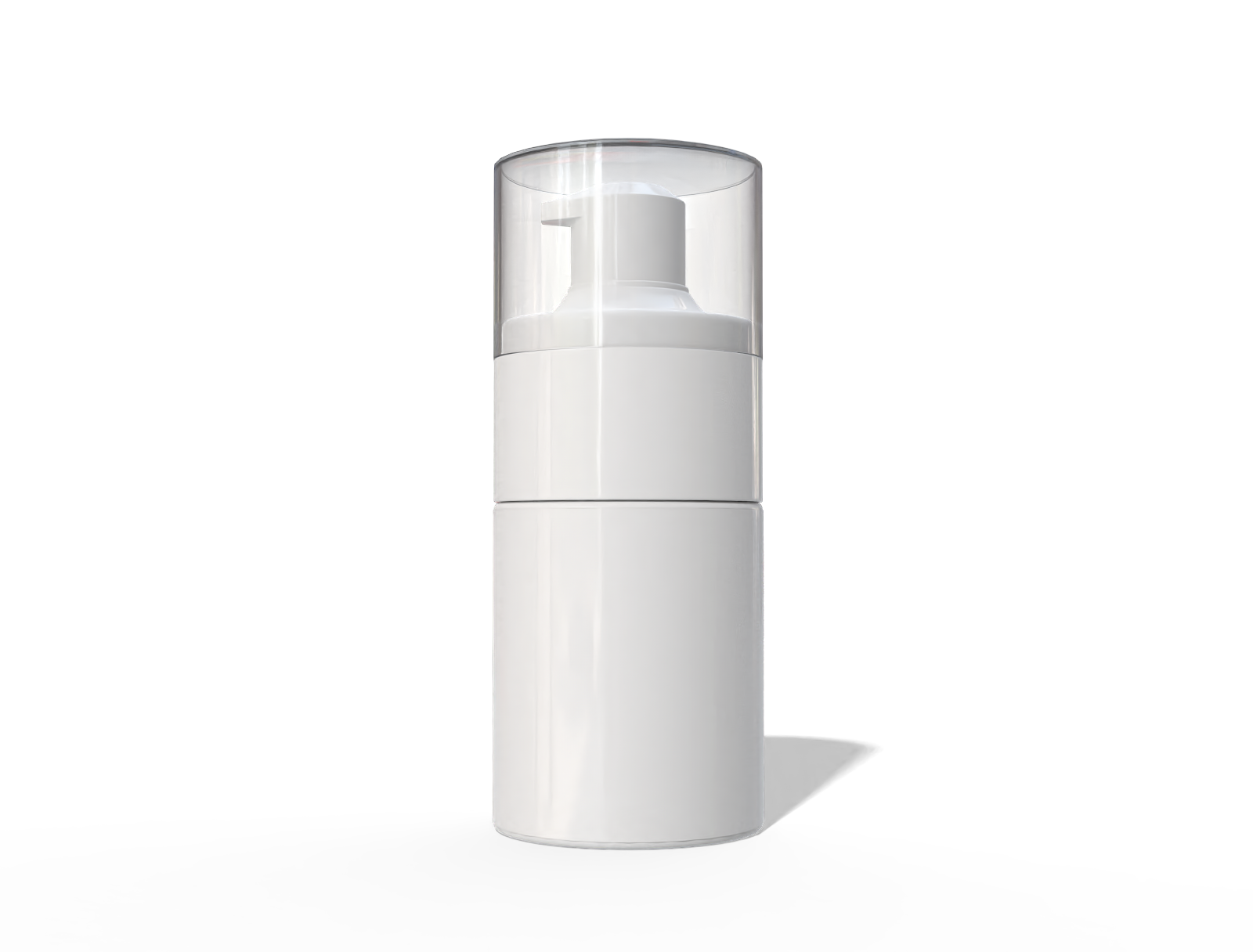 100 ml plastic skincare pump bottle — Glossy plastic