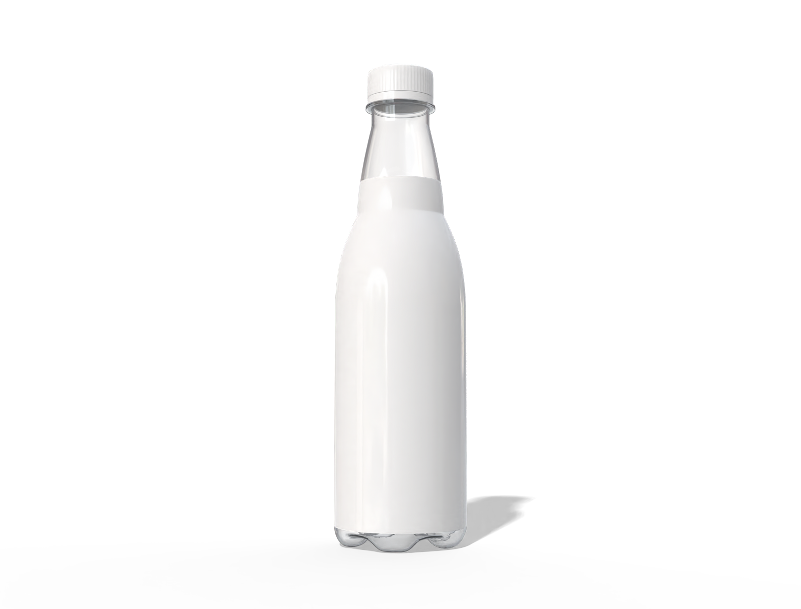 330 ml plastic drink bottle — Clear glossy plastic