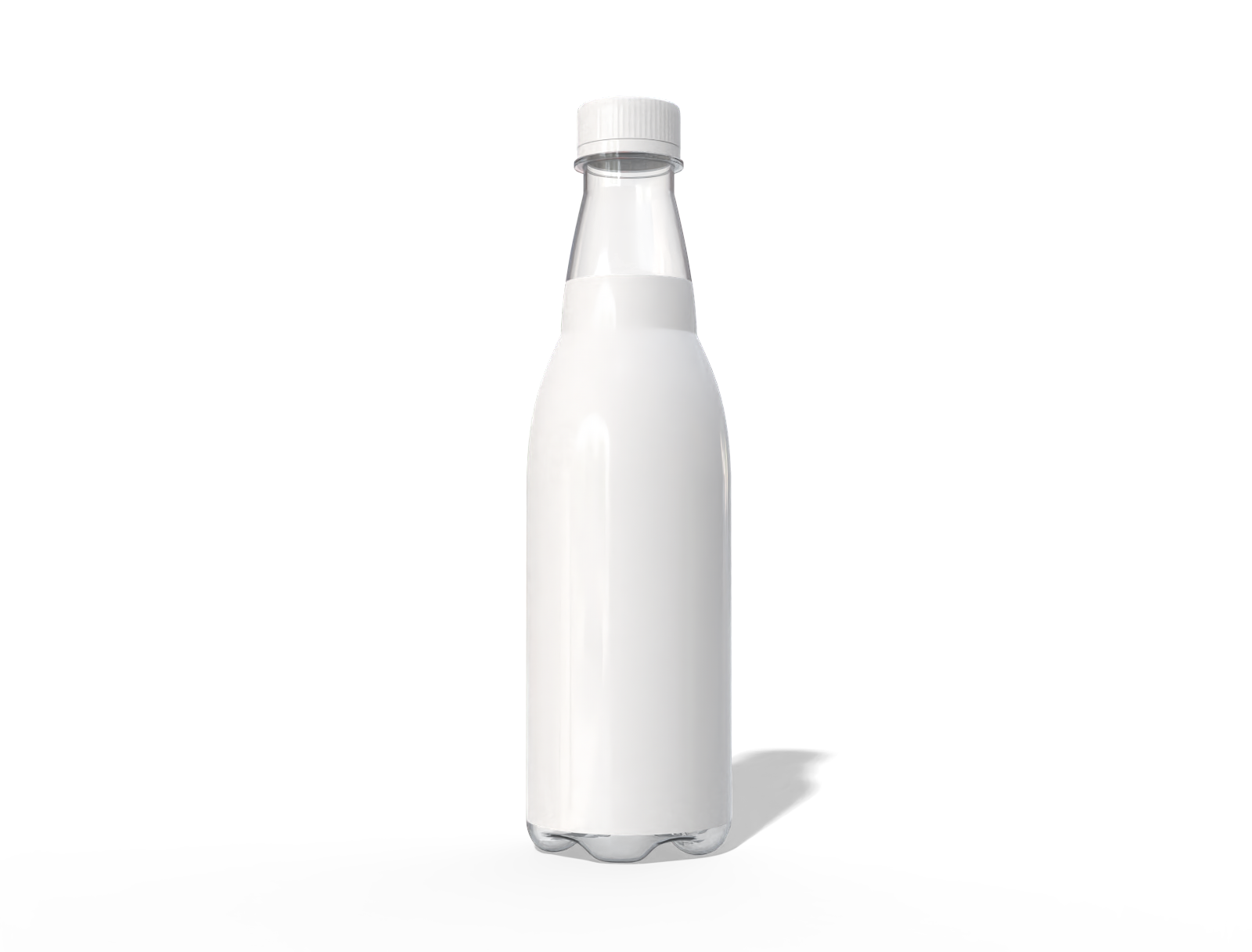 250 ml plastic water bottle — Clear glossy plastic
