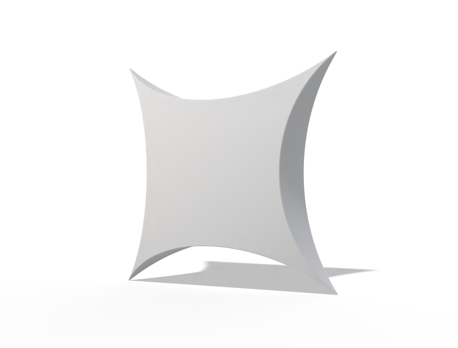 Custom square pillow box — White paperboard