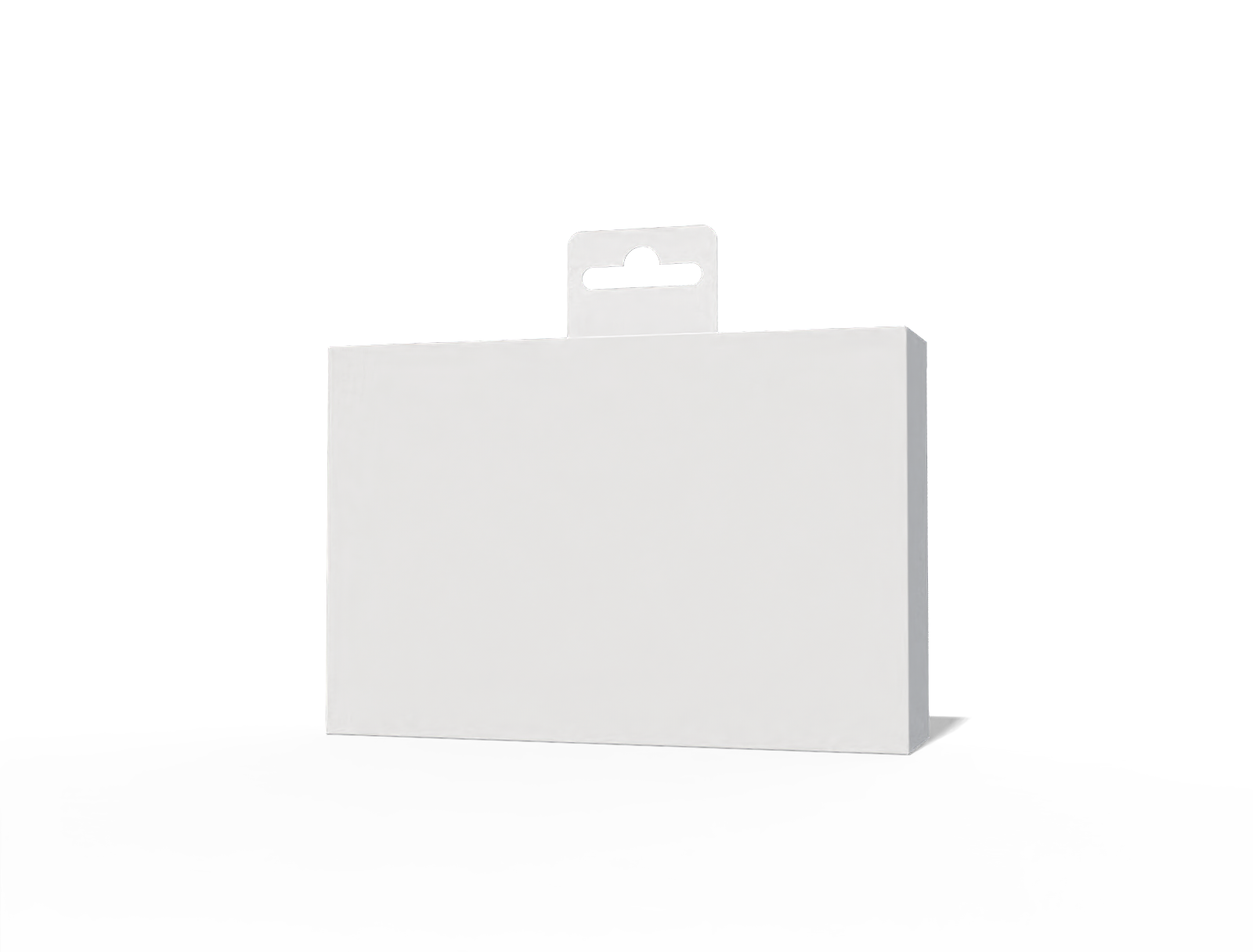 Hanging display box — White paperboard
