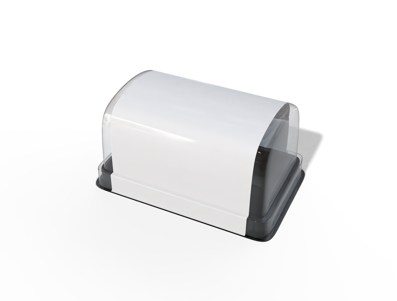Plastic cake sleeve box — Clear glossy plastic